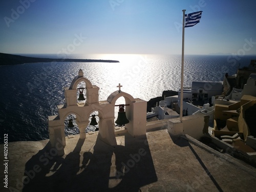 sunset in island