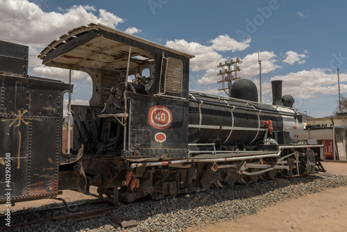Old steam locomotive at the station of Usakos, Erongo, Namibia,