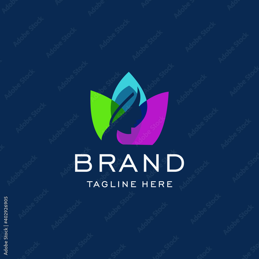 natural beauty salon logo and hair care template elements natural beauty salon logo and hair care template elements