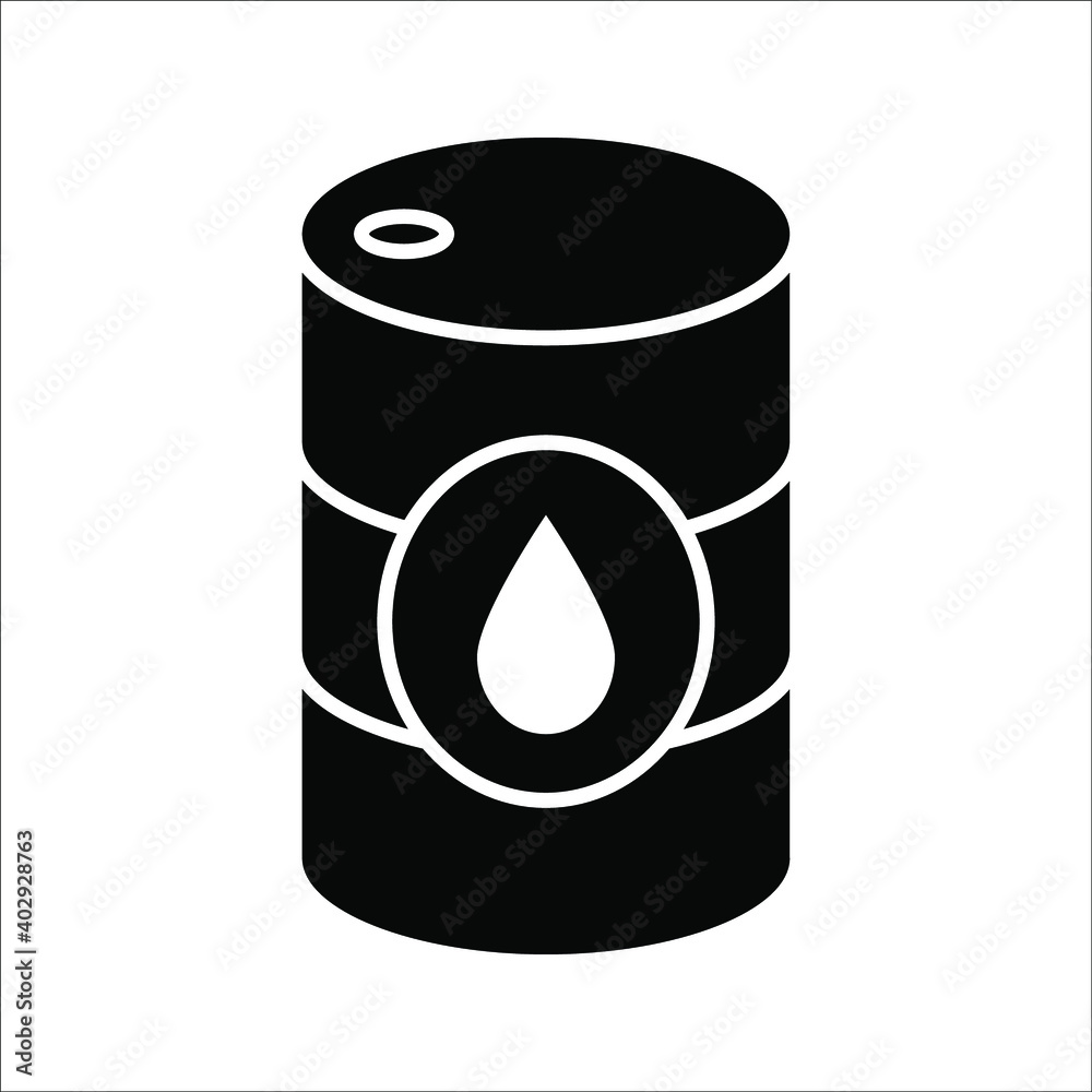 oil barrel icon vector sign symbol isolated on white background. color editable oil barrel icon vector sign symbol isolated on white background. color editable