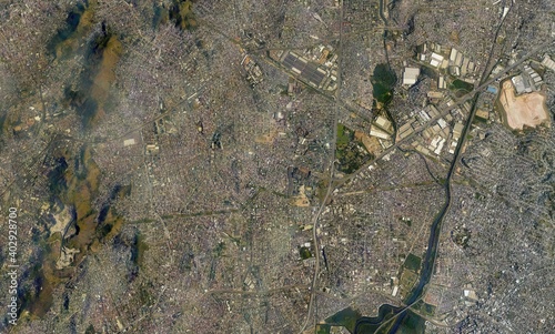 Fototapeta Naklejka Na Ścianę i Meble -  Satellite top view texture over Brasil