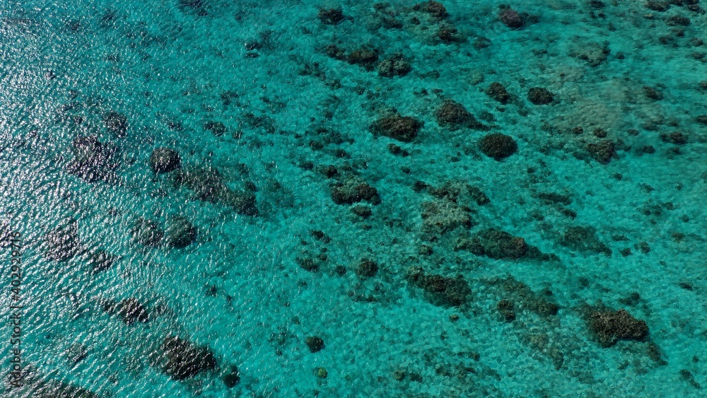 壁紙 珊瑚礁の水面 日本の沖縄 渡嘉敷島 ニモが住む海 Stock Photo Adobe Stock