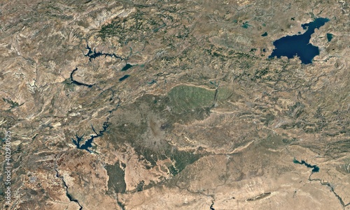 Satellite top view texture over Van Lake