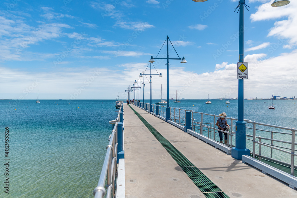 Rockingham foreshore jetty in front of the Cruising Yacht Club.