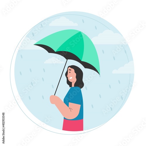 Woman with umbrella
