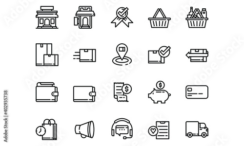 Ecommerce and Marketplace Icon Set