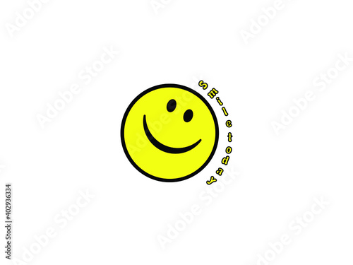 smile Icon Vector illustration. positive feedback symbol. Happy face emoji sign, emblem isolated on white background, Flat style for graphic and web design, logo. EPS10 black pictogram.
