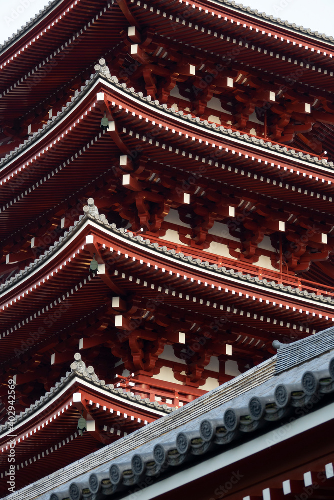 5-Storied Pagoda near Senso-ji Temple, Asakusa, Tokyo, Japan 5-Storied Pagoda near Senso-ji Temple, Asakusa, Tokyo, Japan