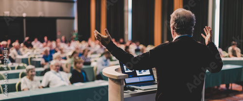 Fotografie, Obraz Speaker at Business Conference with Public Presentations