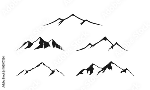Mountain set illustration vector