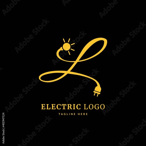 Initial letter L  Electricity Logo and icon Vector design Template. Power Energy Logo Design Element for company and business.