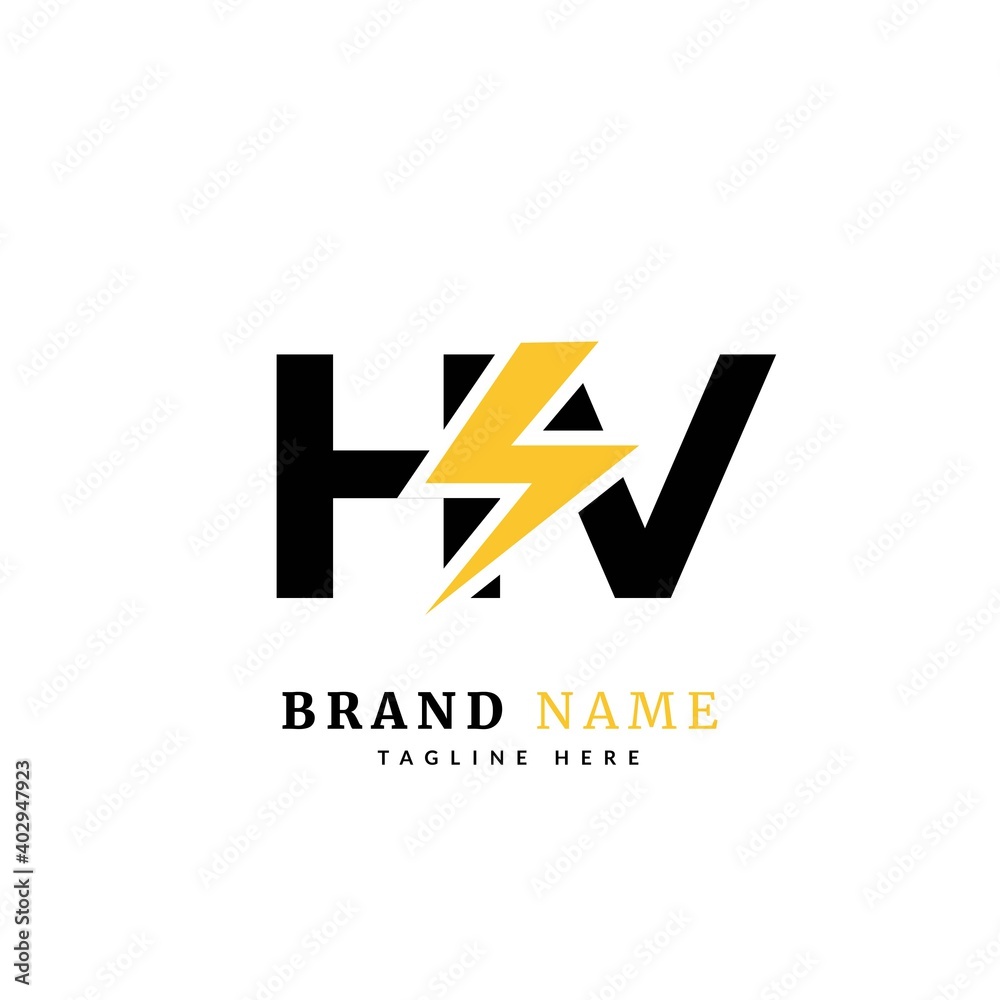 Initial letter HV, Electricity Logo and icon Vector design Template. Power Energy Logo Design Element for company and business. Initial letter HV, Electricity Logo and icon Vector design Template. Power Energy Logo Design Element for company and business.