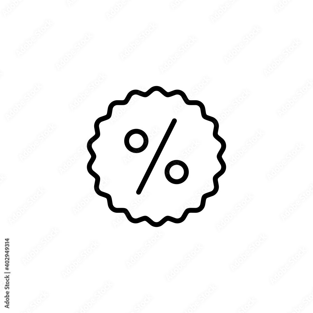 Fototapeta premium Percentage line icon vector. Discount symbol vector