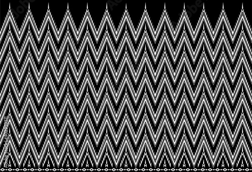 Wallpaper Mural Thai silk and tribal motifs. Striped ornament hand drawn. Seamless pattern style. Vector illustration. Torontodigital.ca