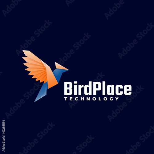 Free Download Vector Logo Illustration Bird Place Gradient Colorful Style. - GFXLoad