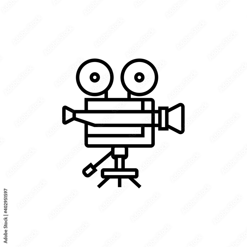 Movie camera film on tripod icon. Camcorders eps ten Movie camera film on tripod icon. Camcorders eps ten