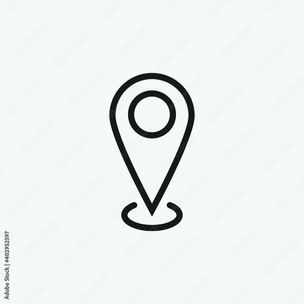 Editable Pin, Point, Position, Location Line Art Icon Using For Your Presentation, Website And Application Editable Pin, Point, Position, Location Line Art Icon Using For Your Presentation, Website And Application