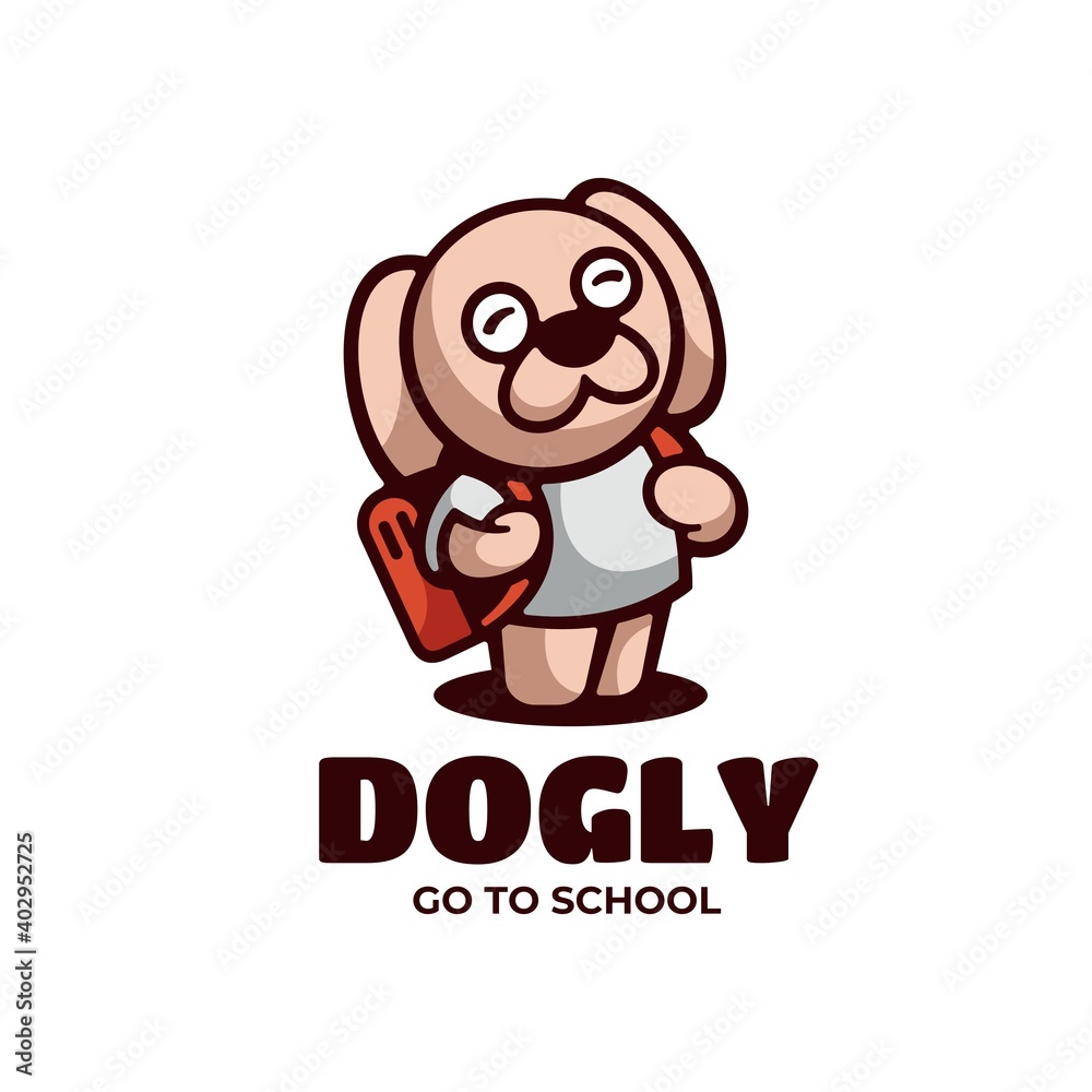 Vector Logo Illustration Dog Mascot Cartoon Style. Vector Logo Illustration Dog Mascot Cartoon Style.
