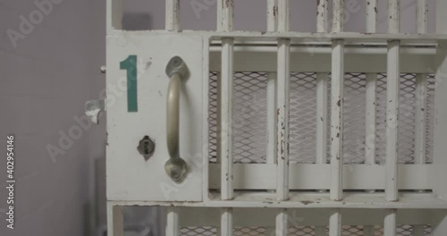 Jail Cell Door Closing Automatically with Sound 4K