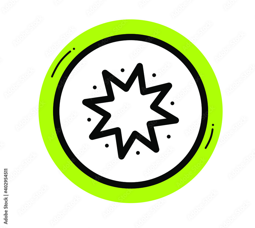 Kiwi icon on a green background. Vector illustration Kiwi icon on a green background. Vector illustration