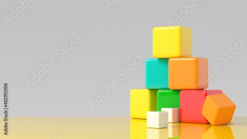 Build your future life by stacking hexahedral blocks.