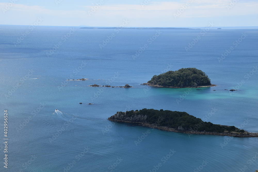 Islands off the coast of Mount Maunganui, New Zealand