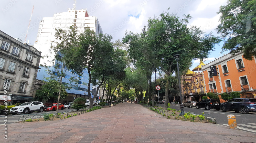 Naklejka premium Avenida Álvaro Obregón de Colonia Roma de la Ciudad de México