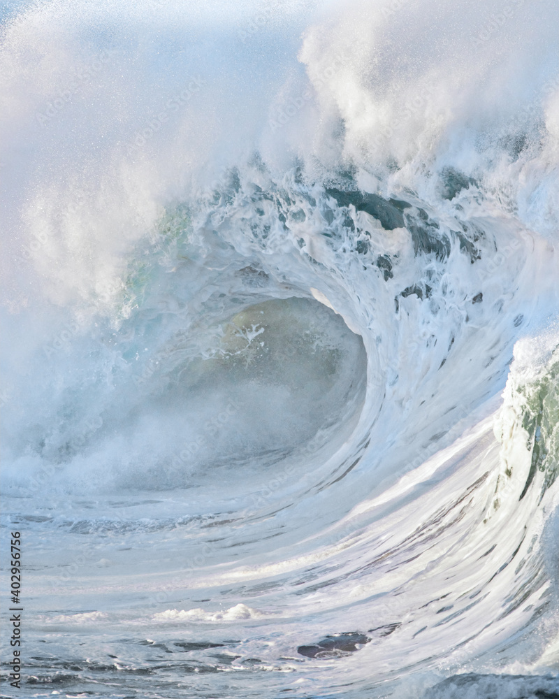 Beautiful deep blue tube wave in the Ocean Beautiful deep blue tube wave in the Ocean