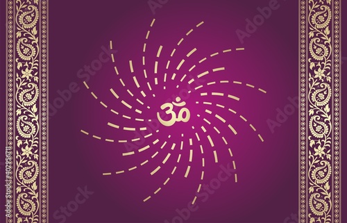 aum syllable , paisley design ,Hinduism , India	