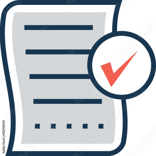 Paper Flat and Line Icon