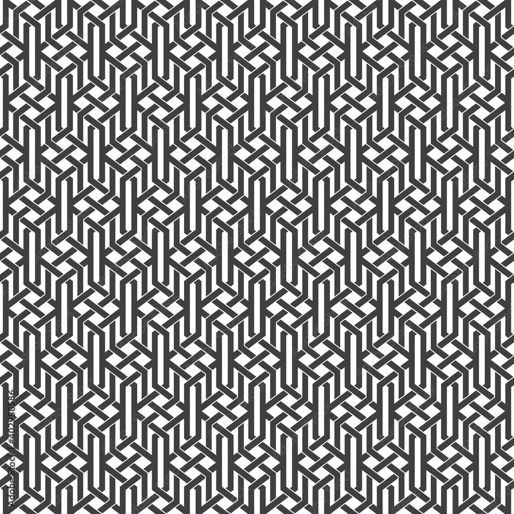 Seamless pattern of intersecting sophisticated geometric shapes with ...