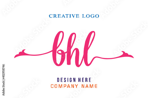 BHL lettering logo is simple, easy to understand and authoritative photo