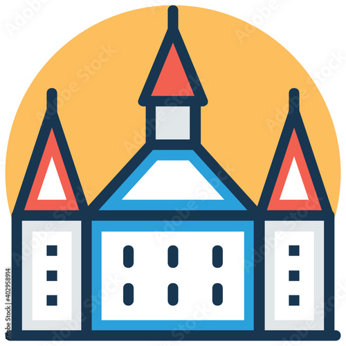 Castle design vector icon