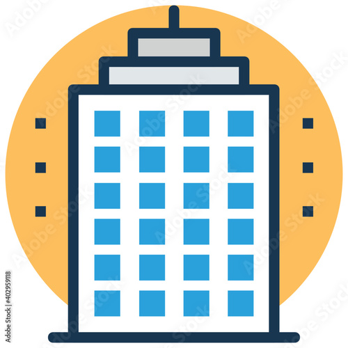 An office building Vector Icon