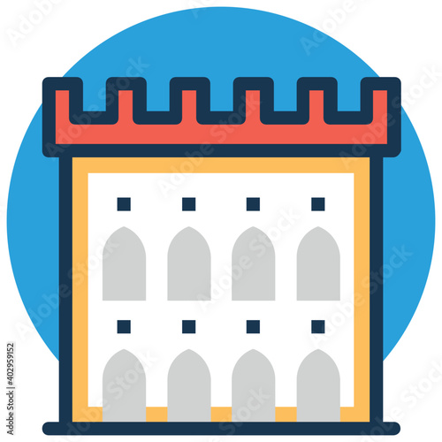 Vector illustration of a castle