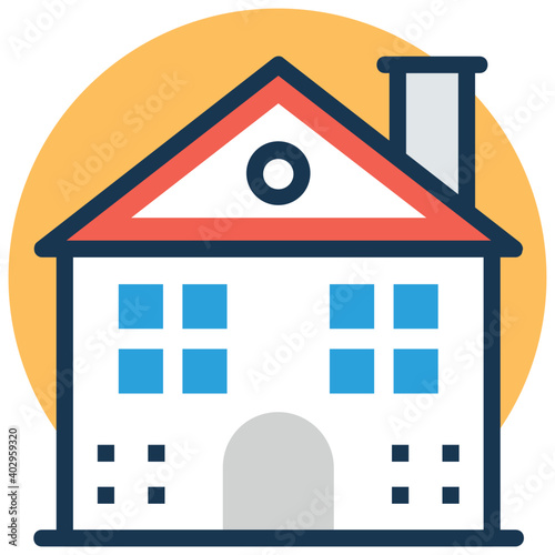 Beautiful Family House Vector Icon