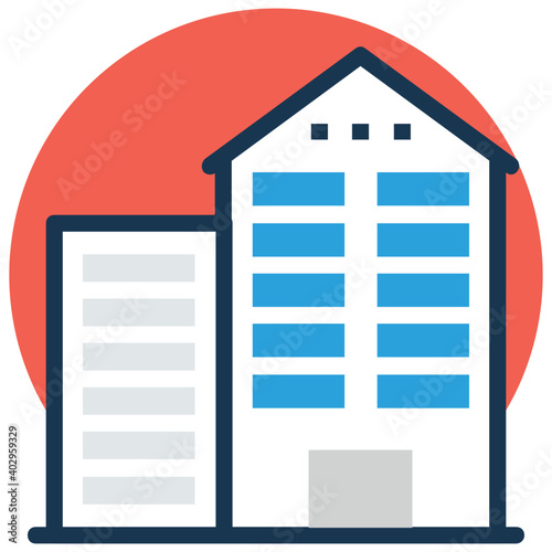 Graphic illustration of Company commercial building 