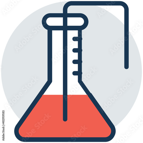 Vector illustration of conical flask