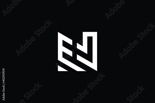 EN logo letter design on luxury background. NE logo monogram initials letter concept. EN icon logo design. NE elegant and Professional letter icon design on black background. N E EN NE