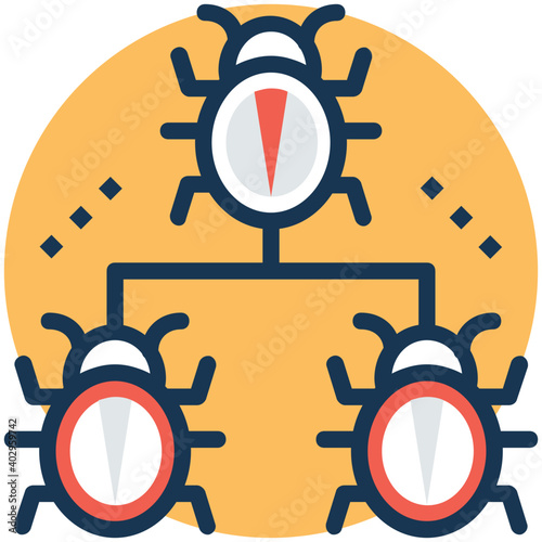 Malware icon concept vector illustration 