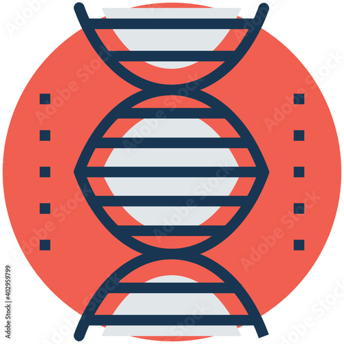 Vector illustration dna spiral, genetic sign