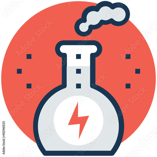 A chemical reaction in an erlenmeyer flask 