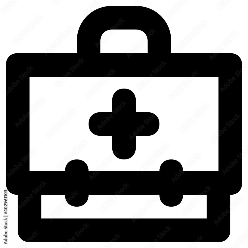 First Aid box bold line vector icon First Aid box bold line vector icon