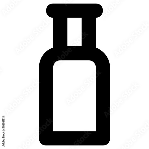 Oxygen cylinder bold line vector icon