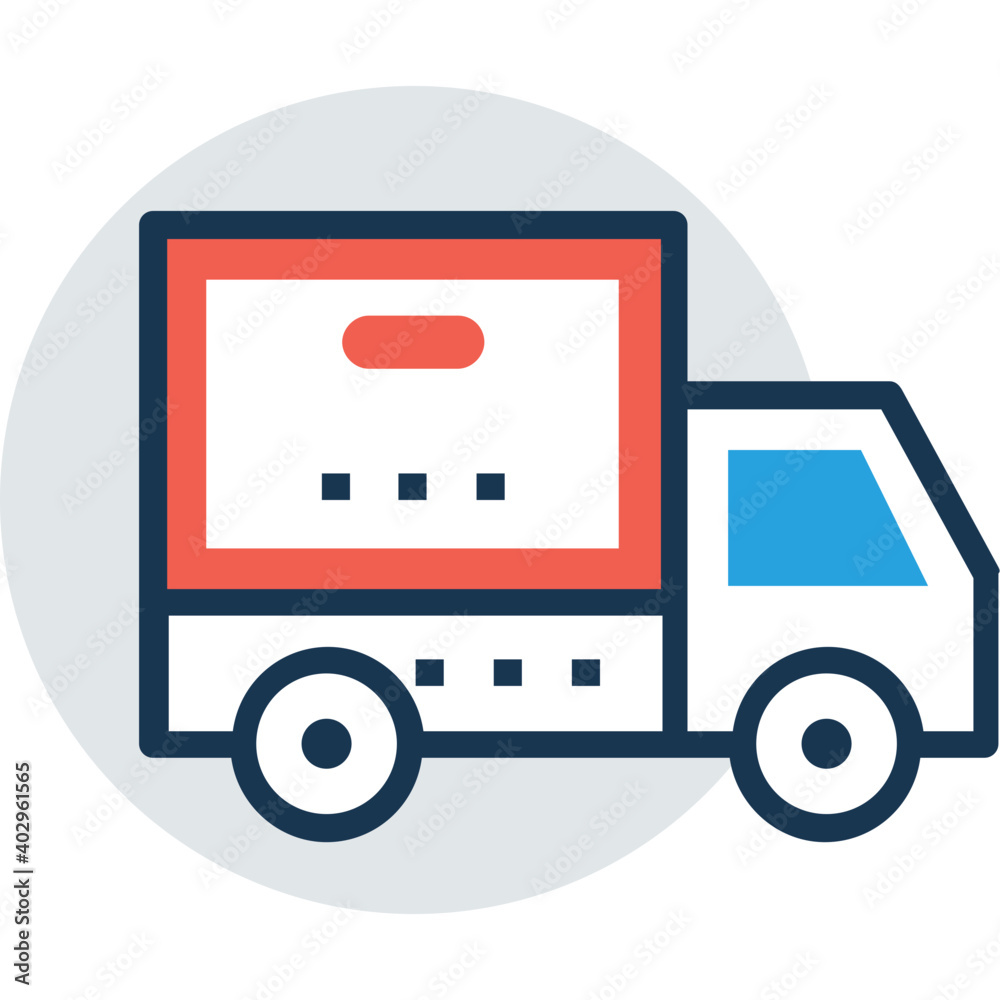 Vector icon of Pickup Truck Vector icon of Pickup Truck