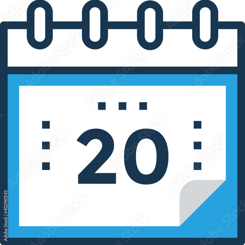 Vector icon of a calendar