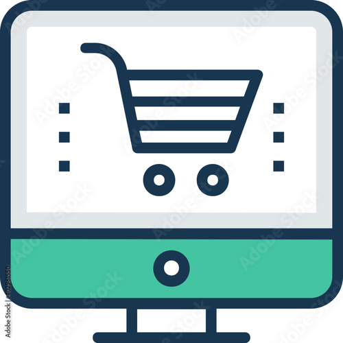 A creative ecommerce vector icon design