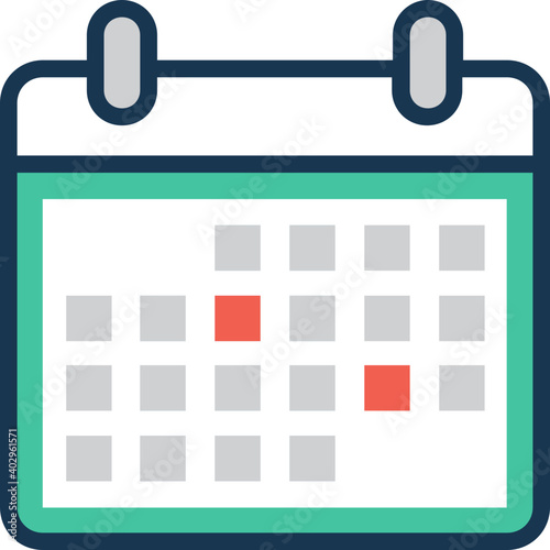 Vector icon of a calendar