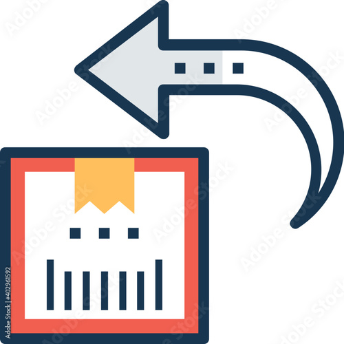 Vector illustration of a package returned to sender