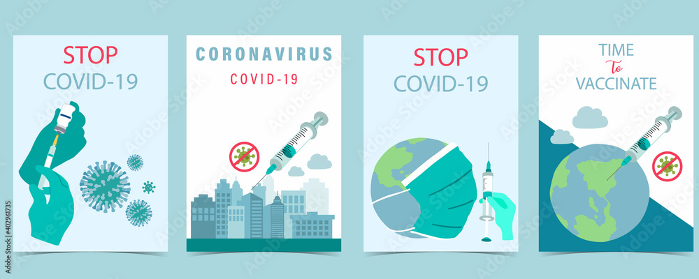 Earth with surgical face mask, vaccine background to prevent the spread of bacteria,coronavirus